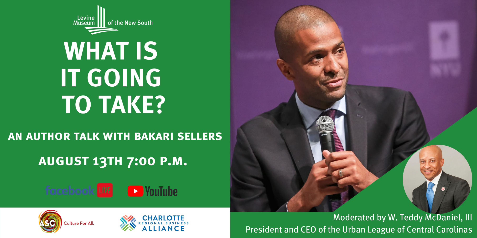 Levine Museum of the New South What Is It Going To Take? An Author Talk With Bakari Sellers Event Image