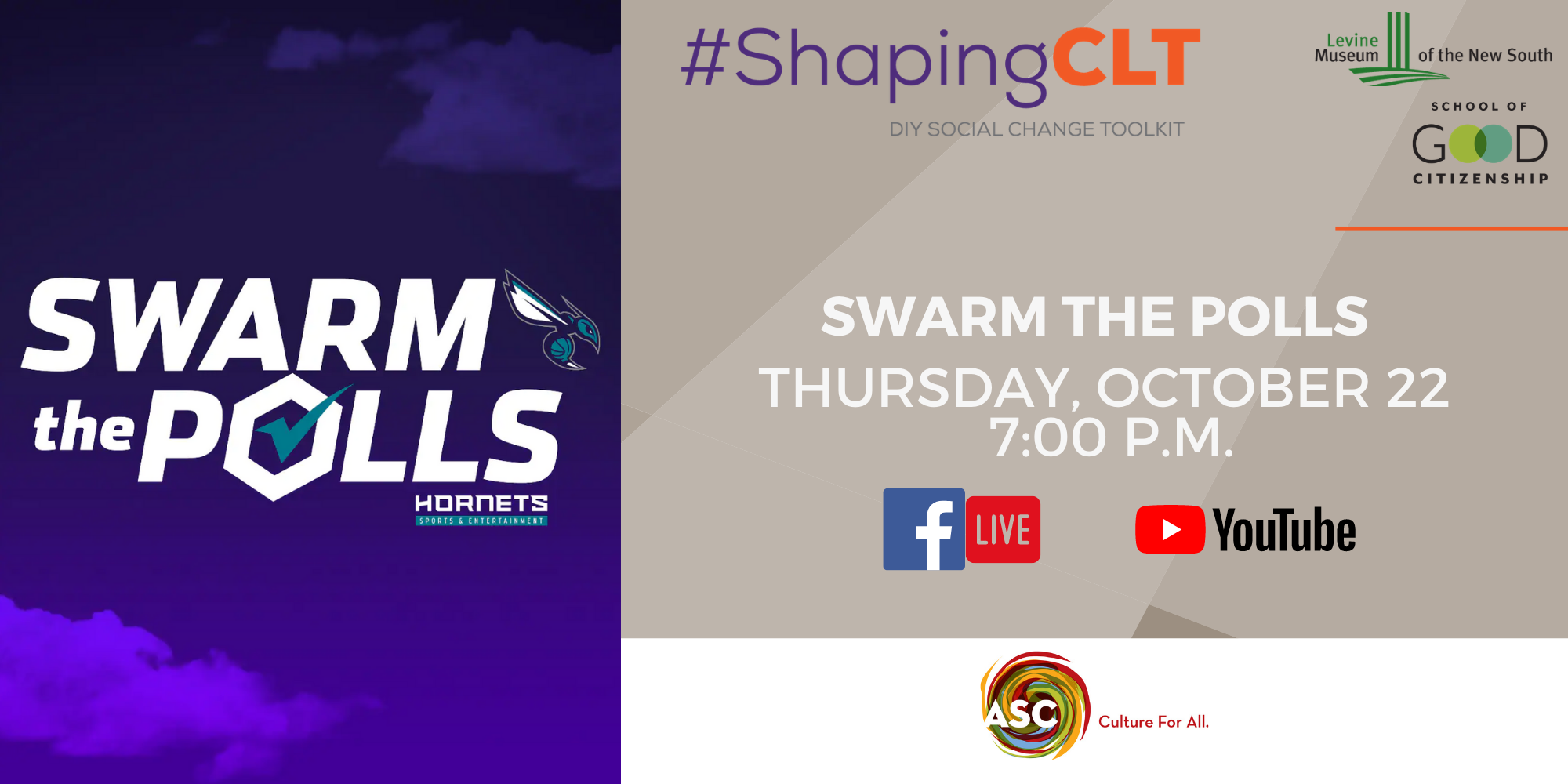 Levine Museum of the New South #ShapingCLT: Swarm The Polls Event Image