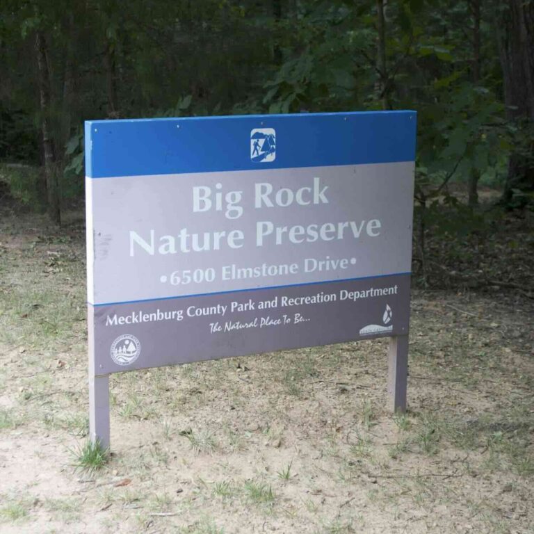 An image of the Big Rock Nature Preserve sign.