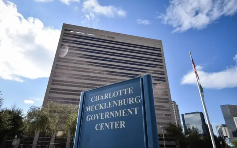 An image of the Charlotte Mecklenburg Government Center.