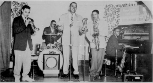 An image of the first band at the Excelsior Club from the late 1950s.