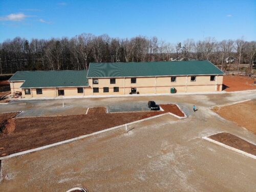 An aerial image of the ICC.