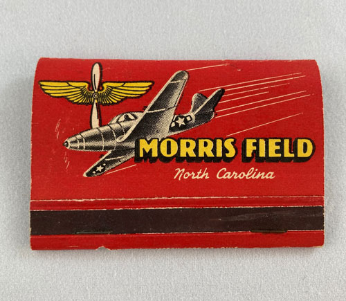 An image of a promotional matchbook for Morris Field.