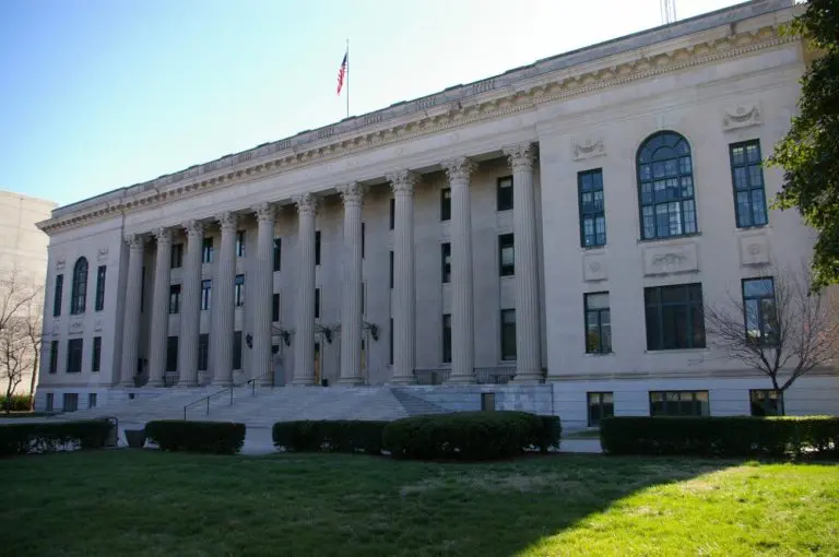 An image of the Old Mecklenburg County Courthouse.