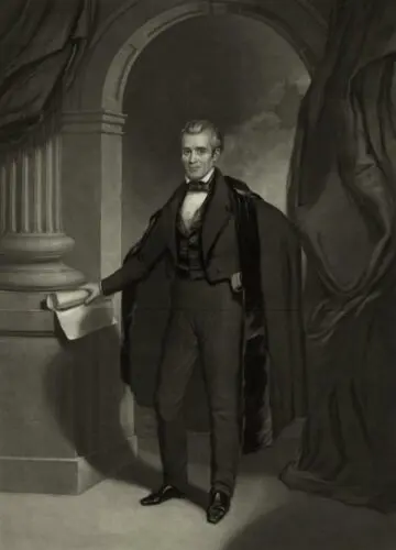 An portrait of President James K. Polk.