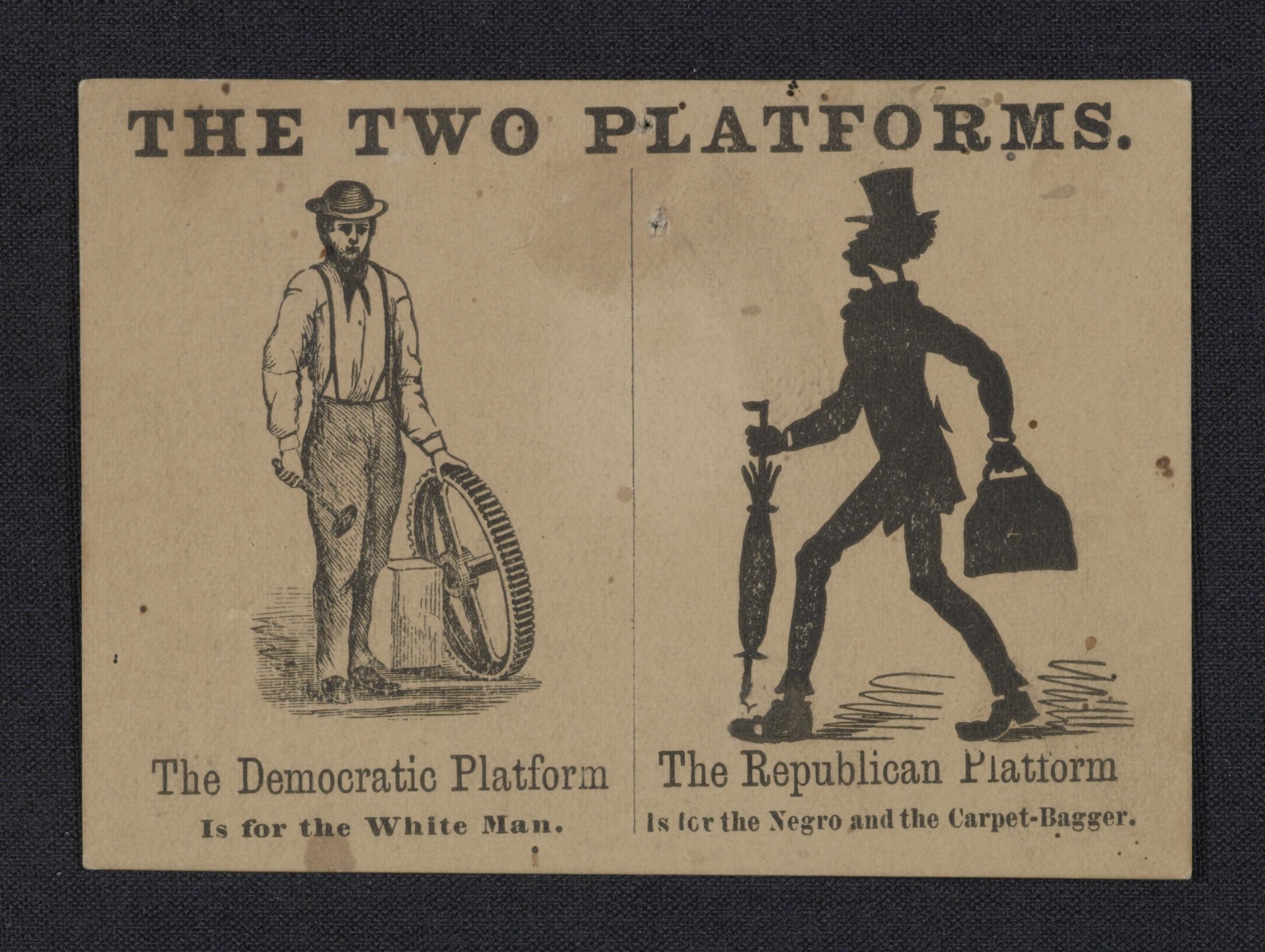 Political card from materials that belonged to Abraham Lincoln