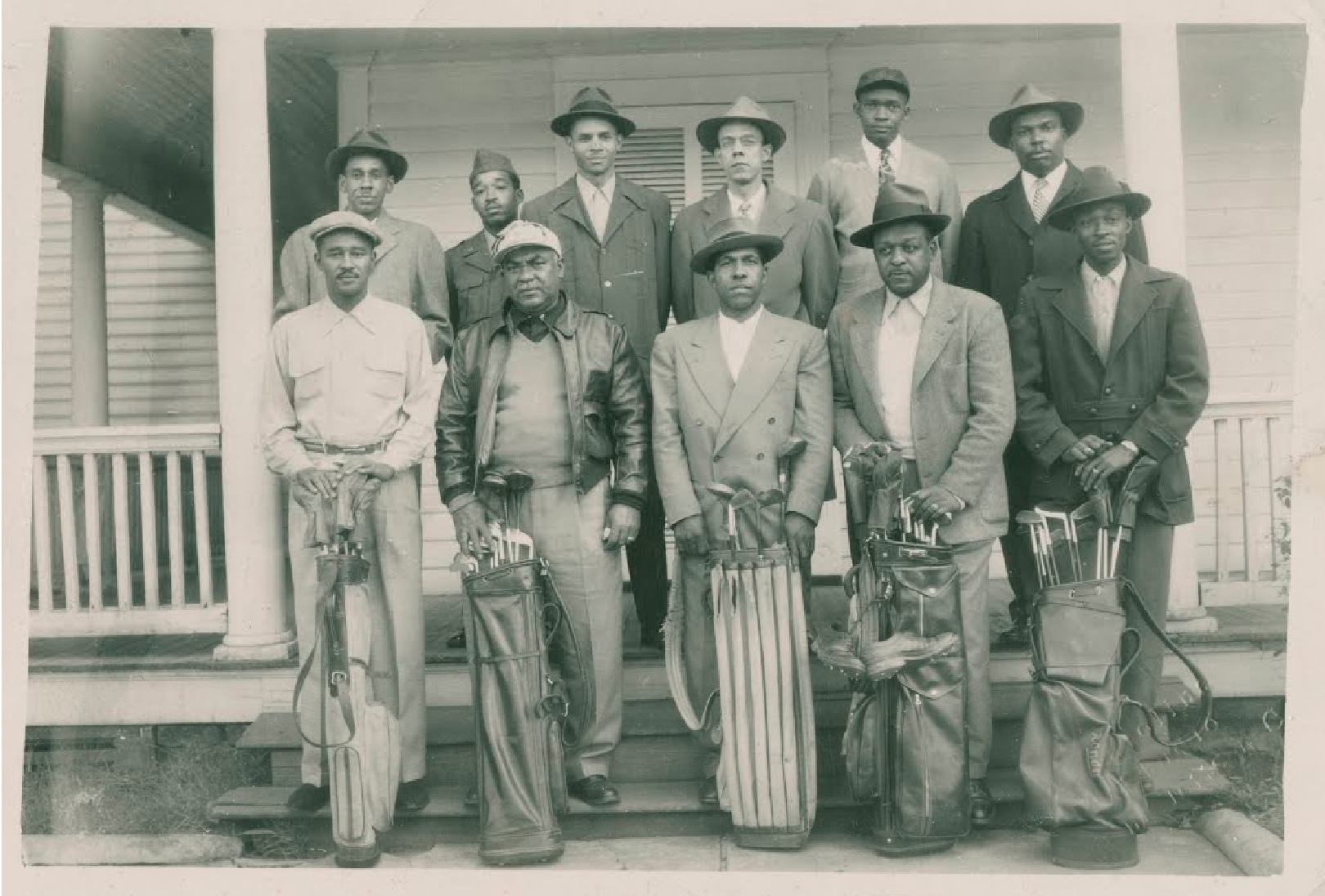 Photograph of Black golfers who desegregated Bonnie Brae Golf Course