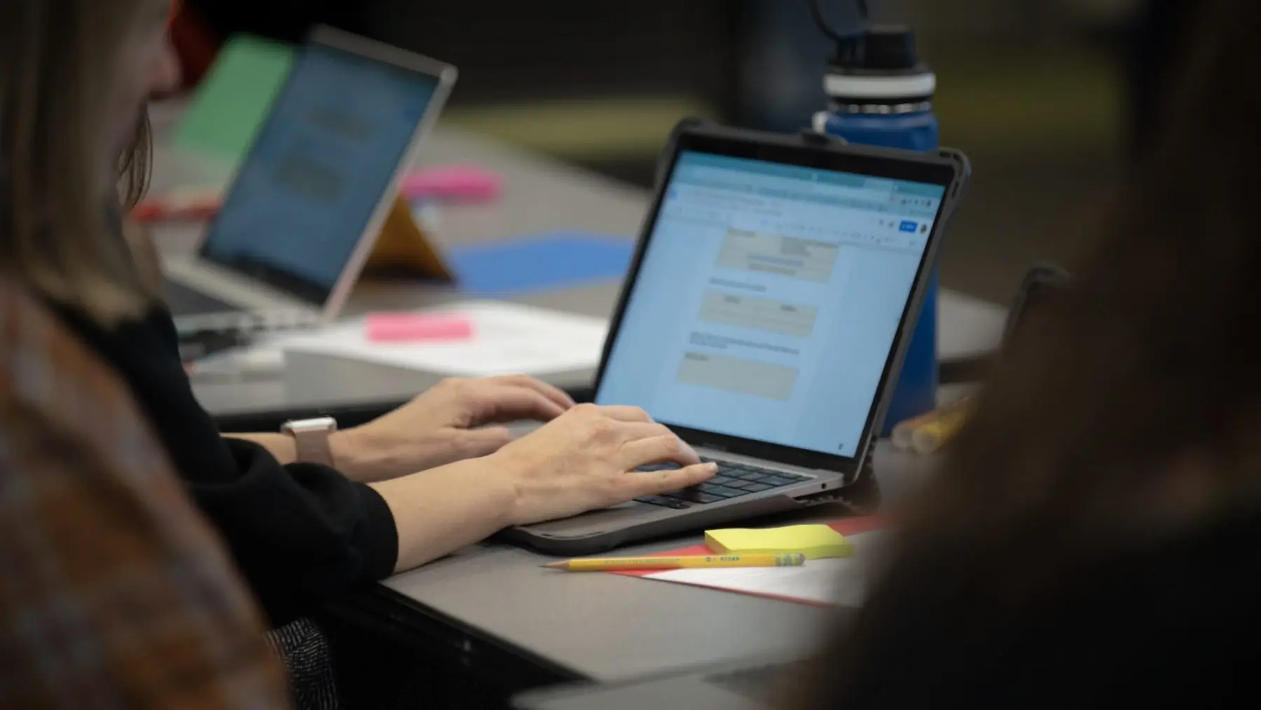 Photograph of teachers at a professional development workshop