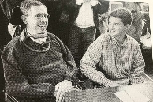 An image of Joe and David Martin at the Coffee Cup in 2001.