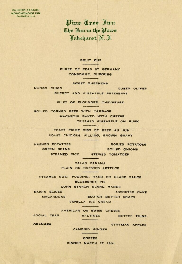 An image of a menu with baked macaroni and cheese on it.