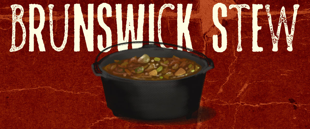 Header image showing a plate of Brunswick stew