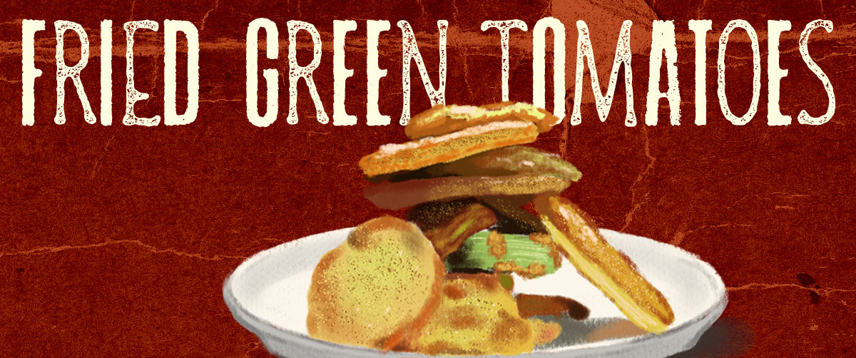 Header image showing a plate of fried green tomatoes