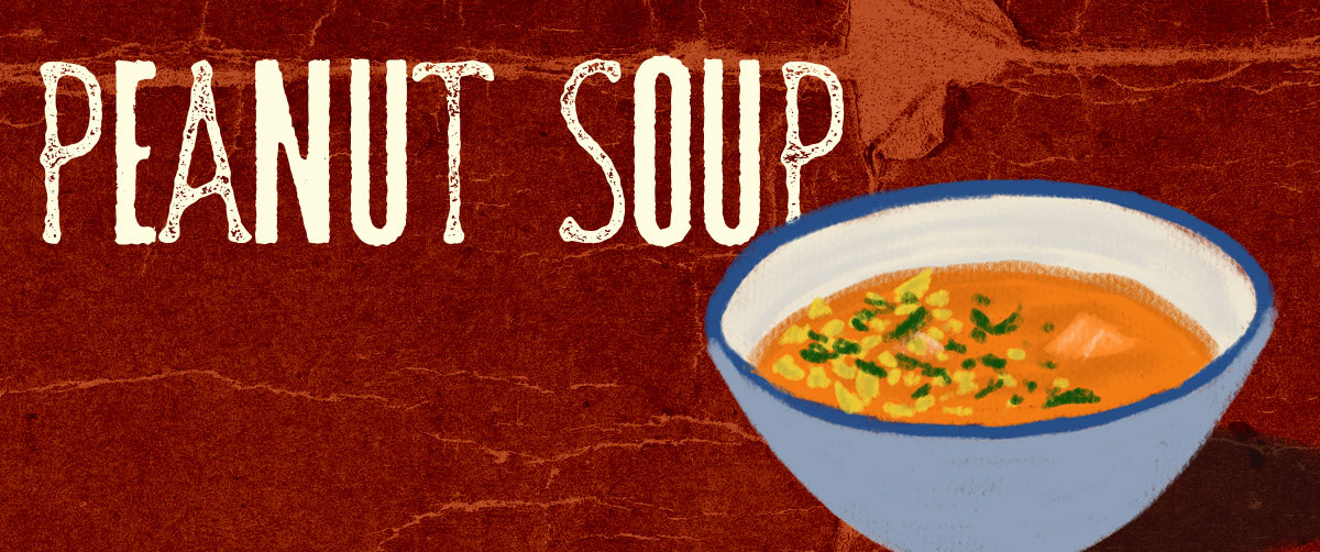 Header image showing a bowl of peanut soup
