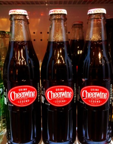 3 bottles of Cheerwine soda